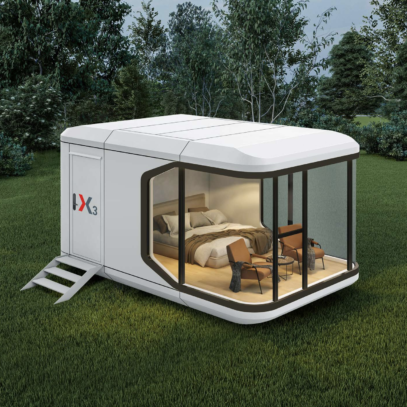 Versatile-Usage Durable Mobile X3 Space Capsule Unit for Commercial Hotel
